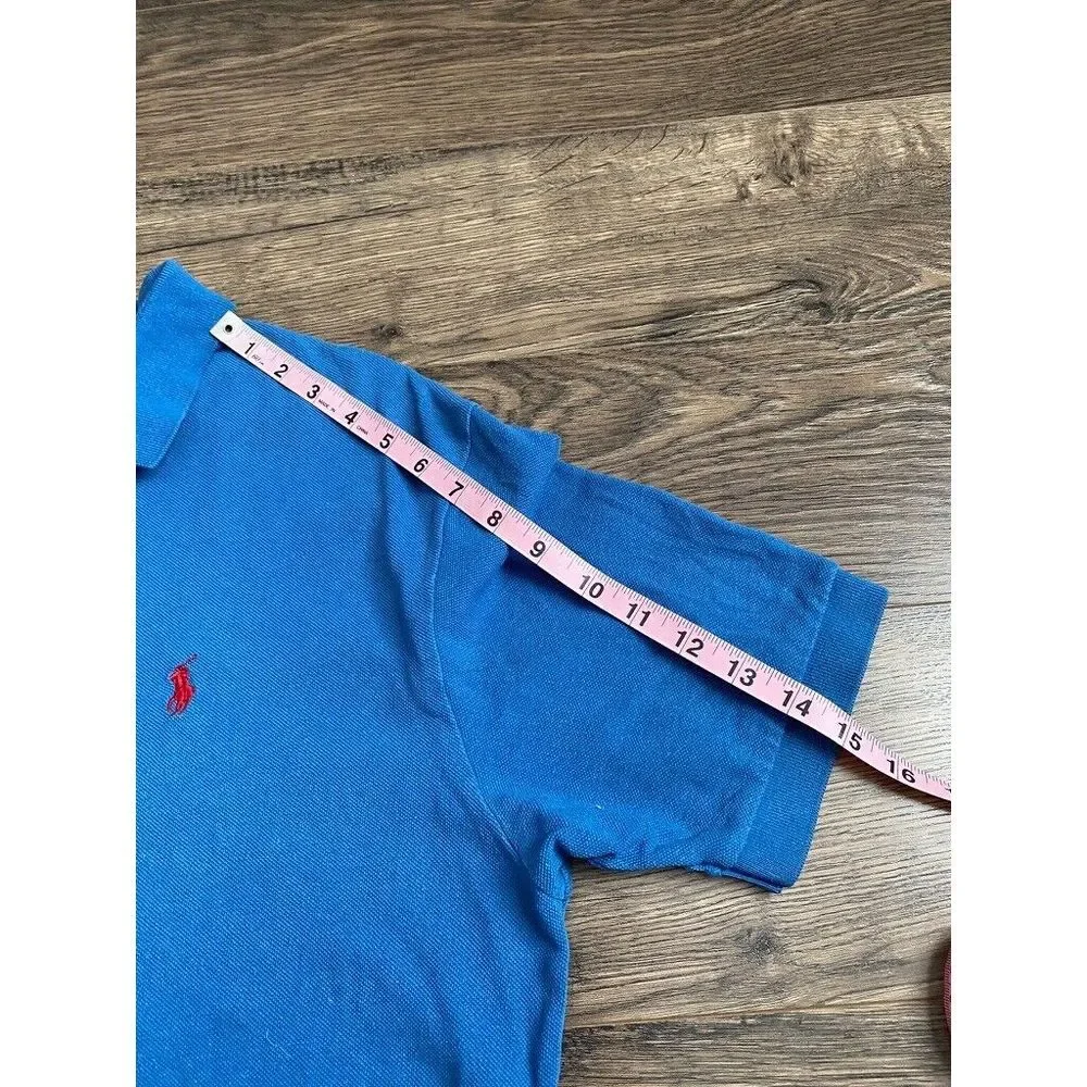 Mens Polo by Ralph Lauren short sleeve blue polo 100% cotton size L